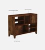 Chimay Mango Wood Display Cabinet In Rustic Teak Finish With Storage