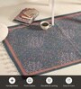 Chintz Handprinted Block Print Cotton 3x5 ft Rug Coral & Powder Blue