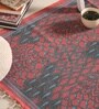 Chintz Handprinted Block Print Cotton 3x5 ft Rug Coral & Teal