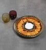 Reflections Powder Gold Stainless Steel Appetizer Platter with Dip Bowl