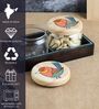 Chiraiya Round Glass Jars with Hand Painted Gond Art Wooden Lids