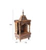 Brown Sheesham Wood Pooja Mandir Without Door