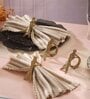 Chirp Loops Napkin Rings-Gold (Pack Of 4)