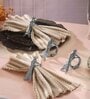 Chirp Loops Napkin Rings-Silver (Pack Of 4)