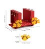 Multicolour Pine Wood Chirping Birds Bookend