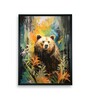Abstract Bear Elegant 12 x 16 inch Canvas Wall Art