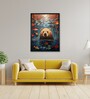 Abstract Bear Stylish 18 x 24 inch Canvas Wall Art