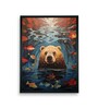 Abstract Bear Stylish 24 x 32 inch Canvas Wall Art