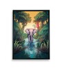Abstract Elephant Stylish 24 x 32 inch Canvas Wall Art