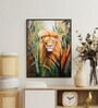 Abstract Lion Modern 24 x 32 inch Canvas Wall Art