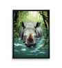 Abstract Rhino Stylish 18 x 24 inch Canvas Wall Art