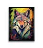 Abstract Wolf Harmony 12 x 16 inch Canvas Wall Art