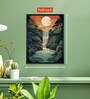 Boho Day-Night Waterfall 18 x 24 inch Canvas Wall Art