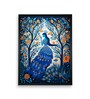 Harmony Blue Women & Peacock 18 x 24 inch Canvas Wall Art
