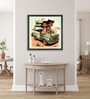 Indian Village Cartoon 24 x 24 inch Canvas Wall Art