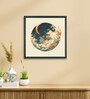 Moon Over Earth Line Art 24 x 32 inch Canvas Wall Art