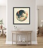 Moon Over Earth Line Art 18 x 24 inch Canvas Wall Art