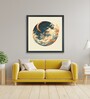 Moon Over Earth Line Art 18 x 24 inch Canvas Wall Art