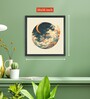 Moon Over Earth Line Art 18 x 24 inch Canvas Wall Art