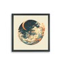 Moon Over Earth Line Art 18 x 24 inch Canvas Wall Art