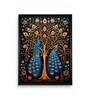 Twin Flames Peacock 12 x 16 inch Canvas Wall Art
