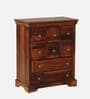 Chitrinee Sheesham Wood Chest Of Drawers In Honey Oak Finish