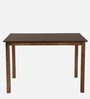 Chizu Solid Wood 4 Seater Dining Set in Cappuccino Finish