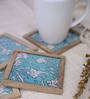 Chloe Blue  Cotton 4 Pcs Coasters