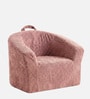 Chloe Puffy Organic Kids Lounge Chair In Pink Colour