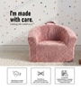 Chloe Puffy Organic Kids Lounge Chair In Pink Colour