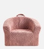 Chloe Puffy Organic Kids Lounge Chair In Pink Colour