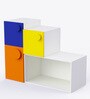Choc-O-Block Kids Storage Cabinet in White & Orange Colour