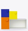 Choc-O-Block Kids Storage Cabinet in White & Orange Colour