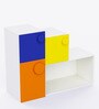 Choc-O-Block Kids Storage Cabinet in White & Orange Colour