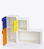 Choc-O-Block Kids Storage Cabinet in White & Orange Colour