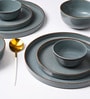 Glossy Blue Haven Melamine Plato Dinner Set Of 20 Pcs