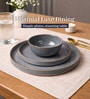 Glossy Blue Haven Melamine Plato Dinner Set Of 20 Pcs