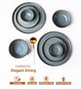 Glossy Blue Haven Melamine Plato Dinner Set Of 20 Pcs