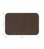 Chocolate Absorbent and Quick-Dry Polyester Bath Mats 30x45 cm