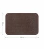 Chocolate Absorbent and Quick-Dry Polyester Bath Mats 38x58 cm