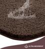 Chocolate Absorbent and Quick-Dry Polyester Bath Mats 50x70 cm