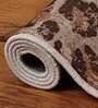 Chocolate Abstract Polyester 5' X 7' Machine Made Carpet