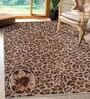Chocolate Abstract Polyester 5' X 7' Machine Made Carpet