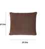 Chocolate Brown 100% Cotton Moss Stitch 27X27 Inches Knitted Cushion Cover