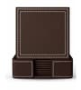 Chocolate Brown Chic Square Coaster
