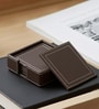 Chocolate Brown Chic Square Coaster