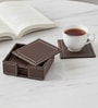 Chocolate Brown Chic Square Coaster