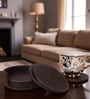 Chocolate Brown Elegance Round Coaster