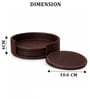 Chocolate Brown Elegance Round Coaster