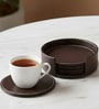 Chocolate Brown Elegance Round Coaster
